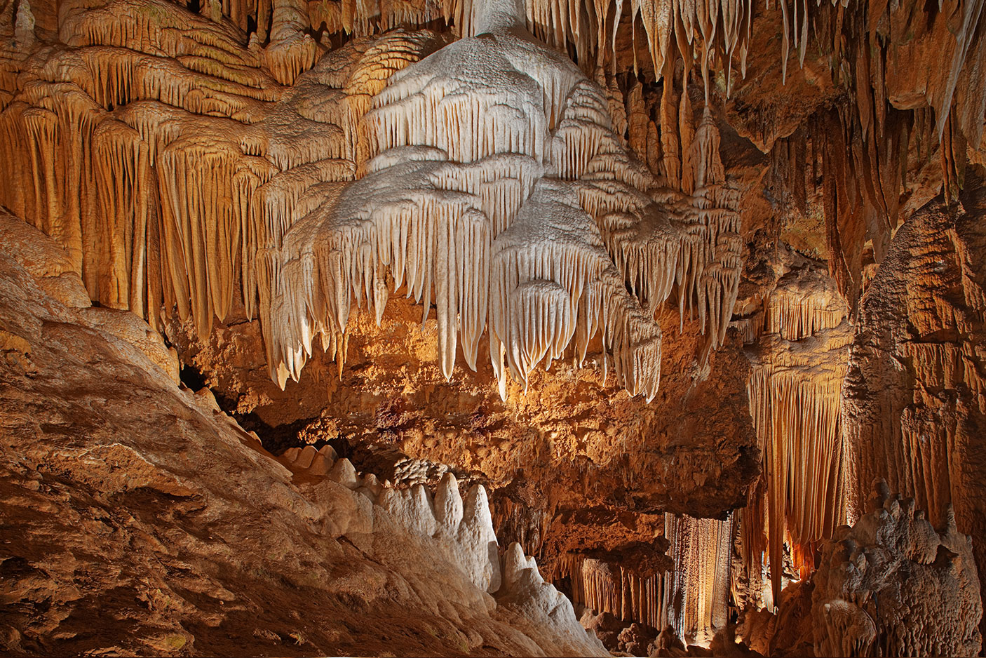 Formations in the cave