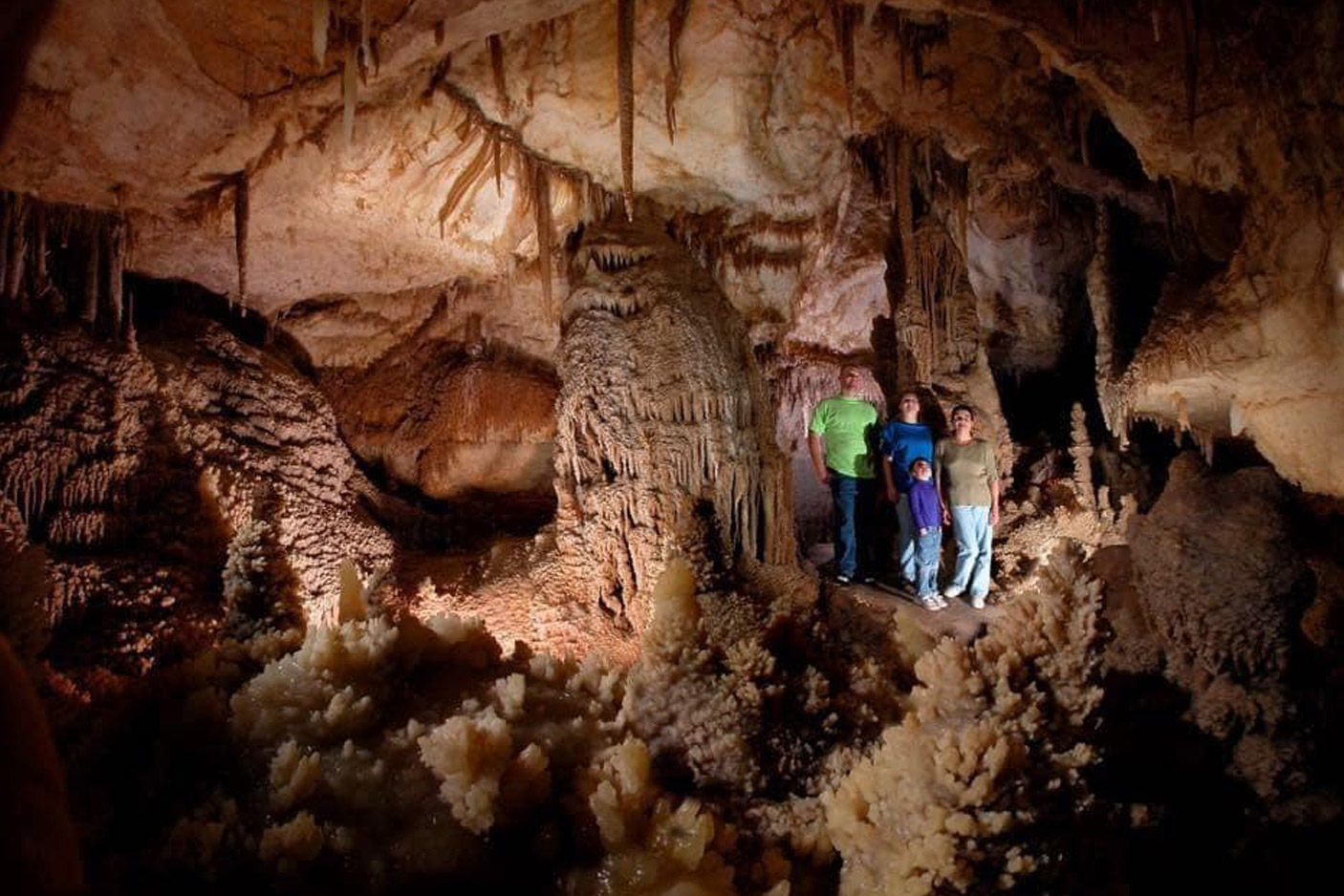 family in the cave