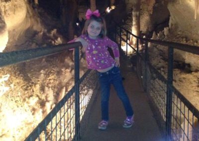young girl at Caverns of Sonora