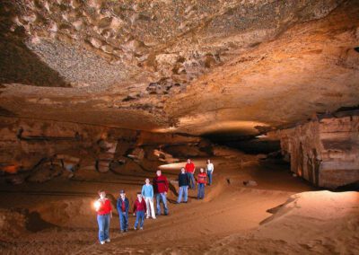 people inside the cave
