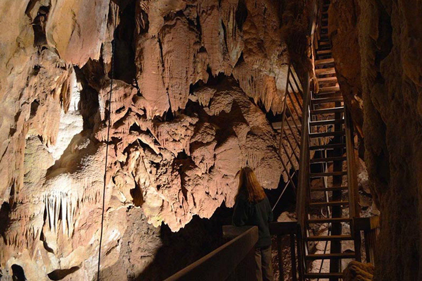 cave stairs and formations