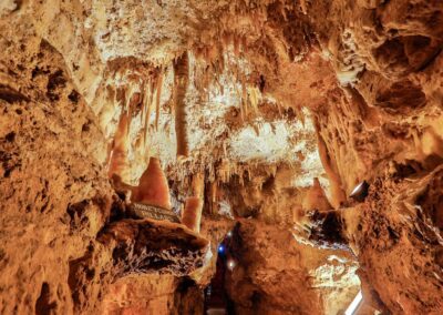 honey comb pillars Crystal Lake Cave, IA