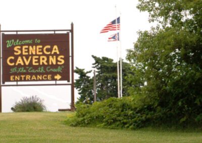 Seneca Cavern entrance sign