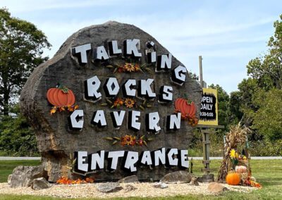 Talking Rocks Cavern Entrance sign